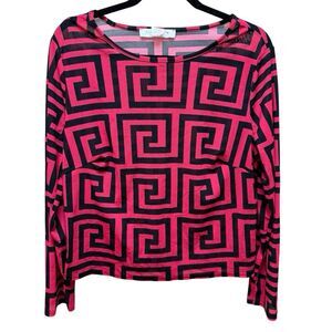 Curvy Girl by Ashley Stewart Top. Melissa Mesh Geo Print Plus Sz 2XL. *Top Only